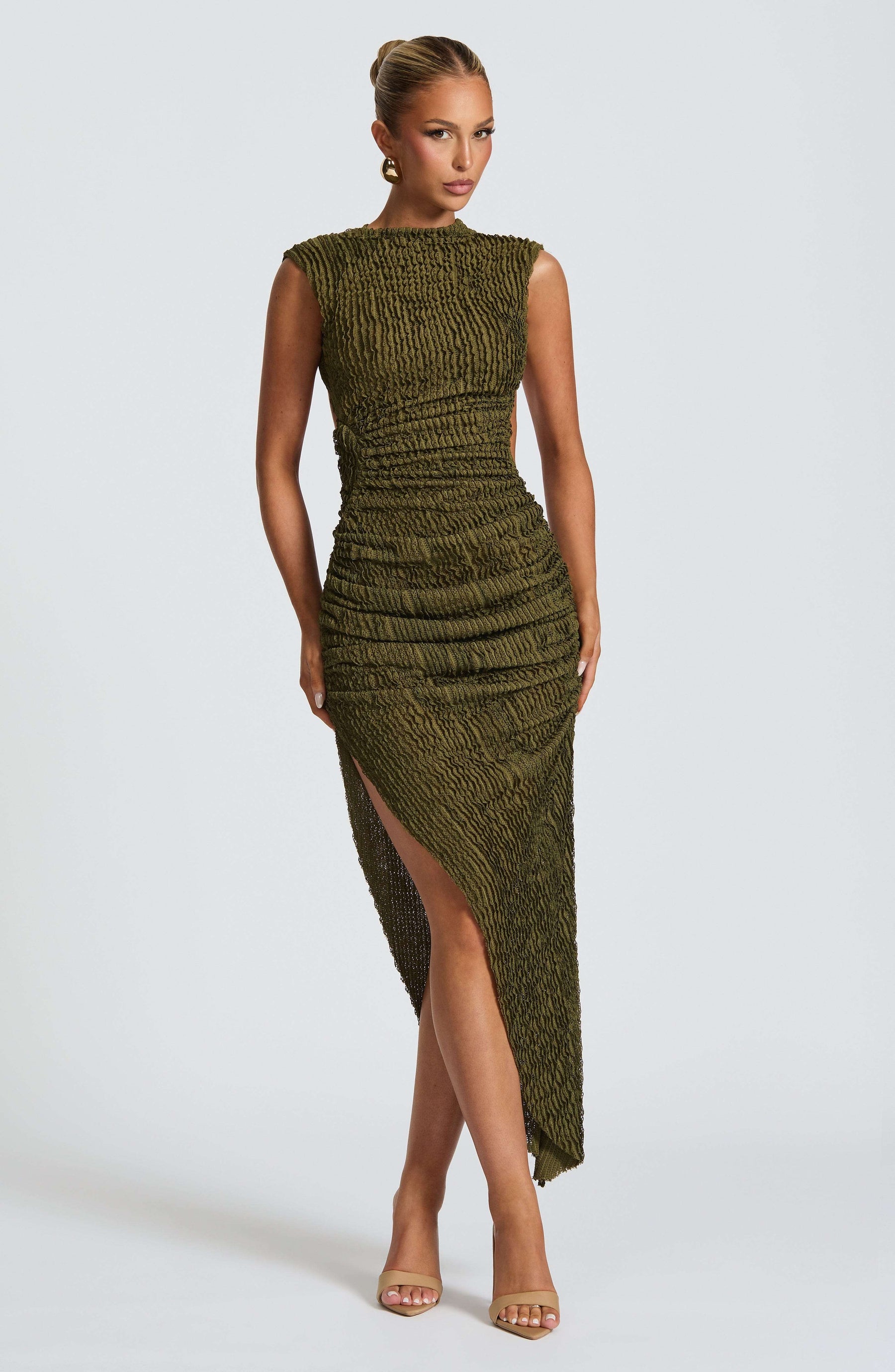 Aphrodite Midi Dress - Khaki L.F