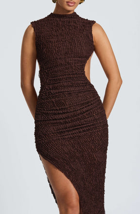 Aphrodite Midi Dress - Plum Brown L.F