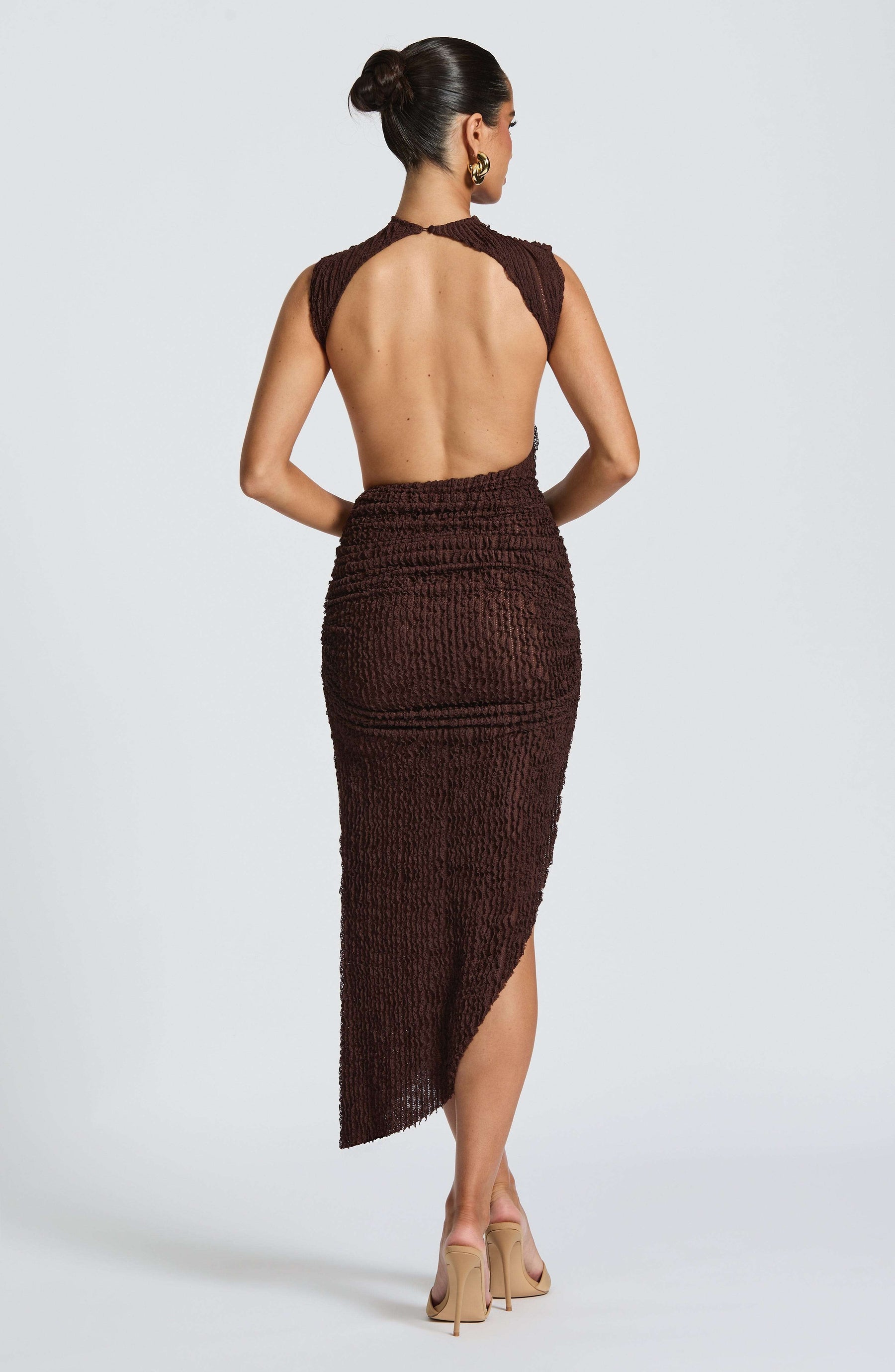 Aphrodite Midi Dress - Plum Brown L.F