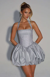 Araminta Mini Dress - Silver S.M