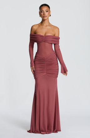Arlena Maxi Dress - Rose Brown L.F