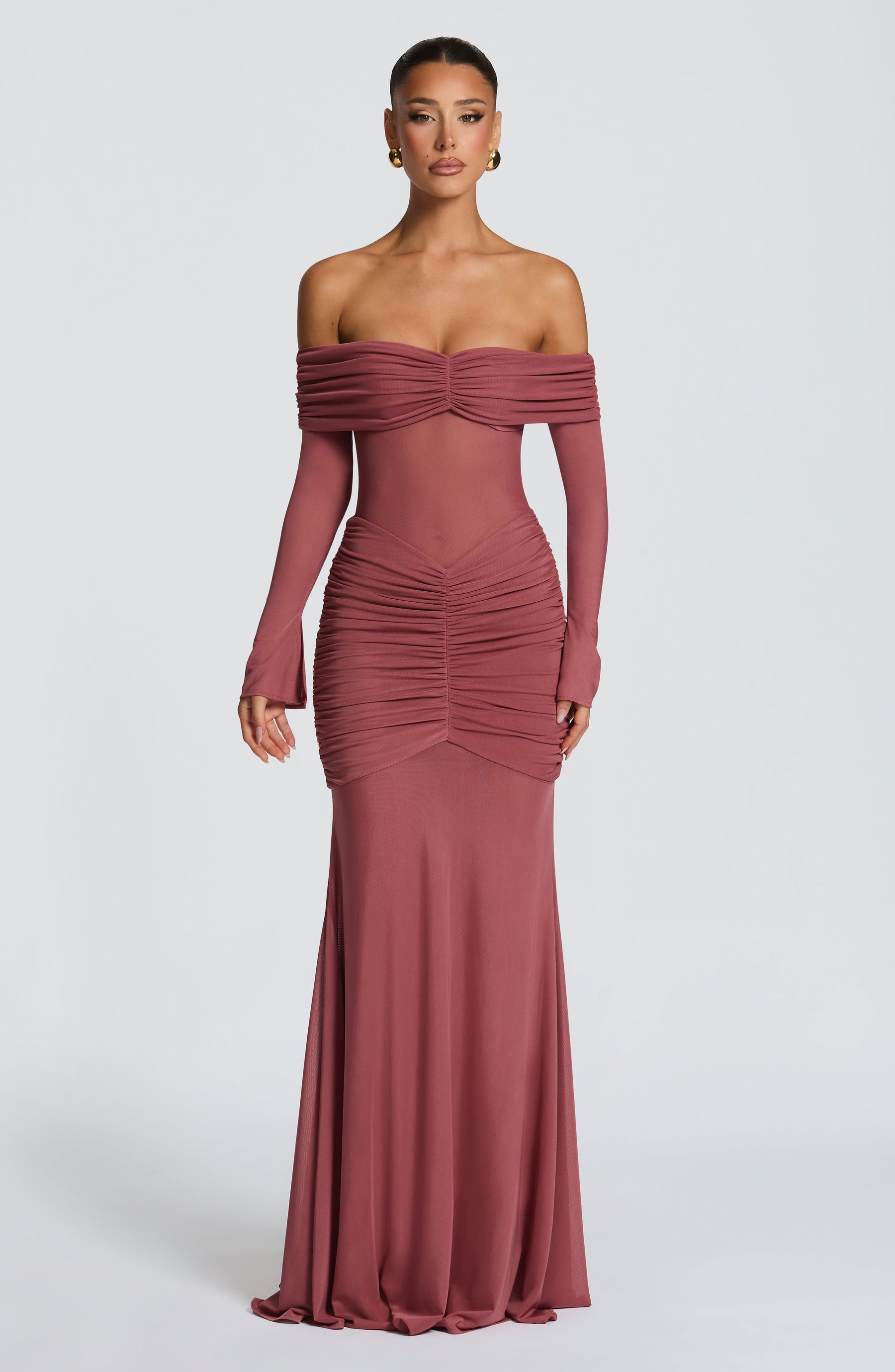 Arlena Maxi Dress - Rose Brown L.F