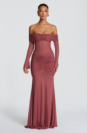 Arlena Maxi Dress - Rose Brown L.F