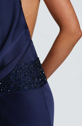 Armelle Maxi Dress - Navy R.F