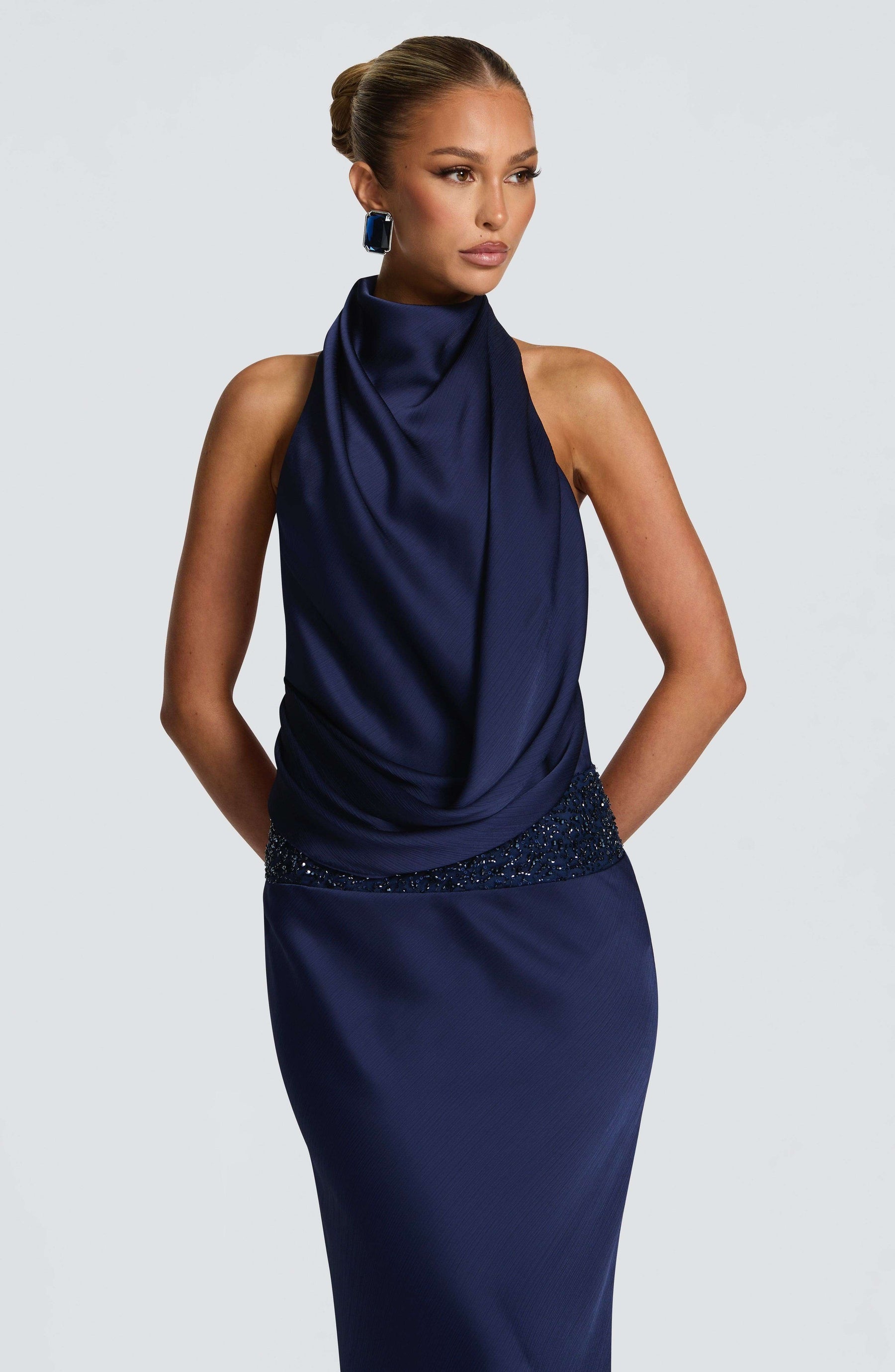 Armelle Maxi Dress - Navy R.F