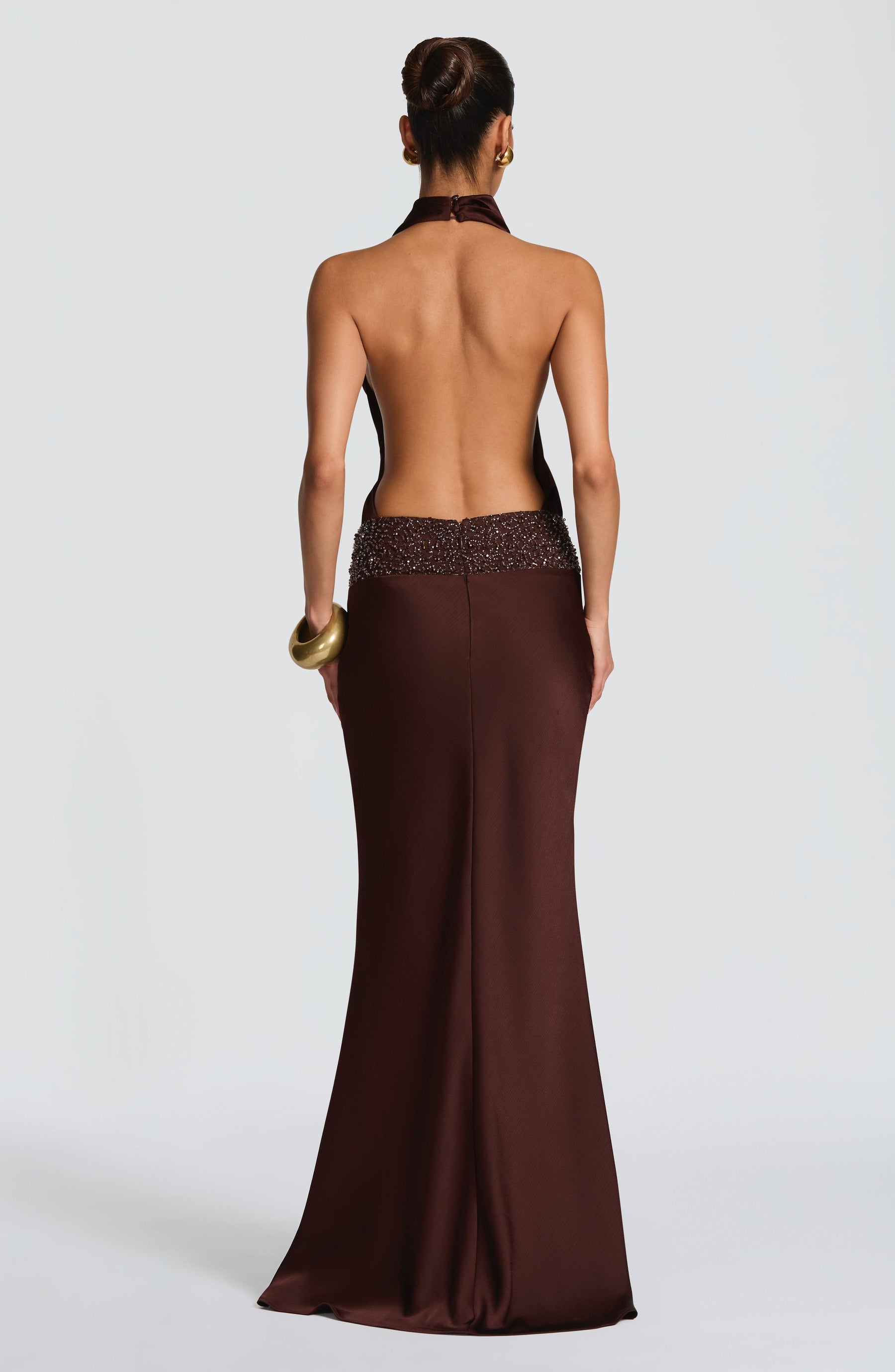 Armelle Maxi Dress - Plum Brown R.F