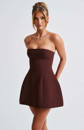 Asha Mini Dress - Brown M.T