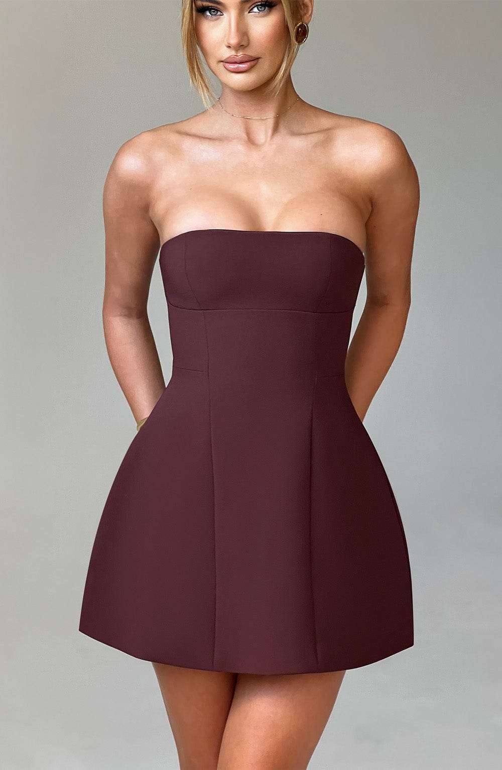 Asha Mini Dress - Brown M.T
