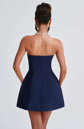 Asha Mini Dress - Navy M.T