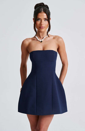 Asha Mini Dress - Navy M.T