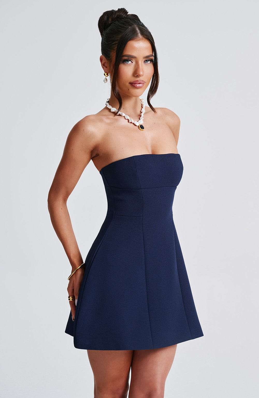 Asha Mini Dress - Navy M.T