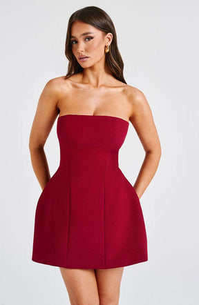 Asha Mini Dress - Wine M.T