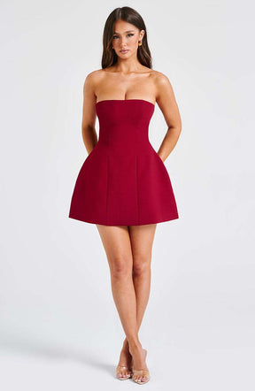 Asha Mini Dress - Wine M.T