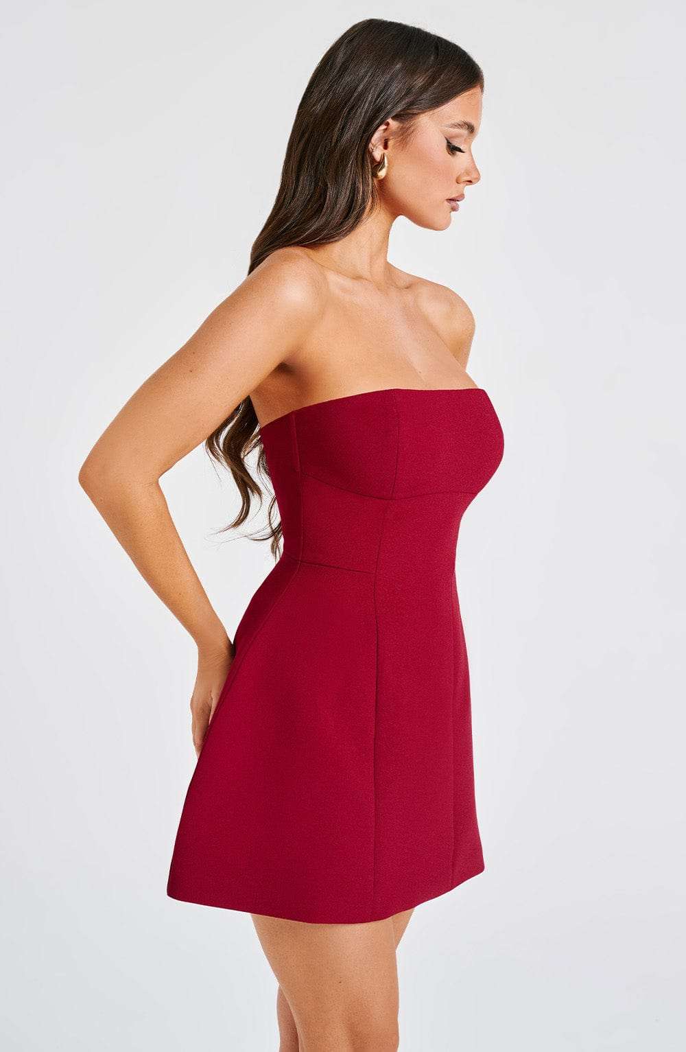 Asha Mini Dress - Wine M.T