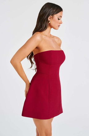 Asha Mini Dress - Wine M.T