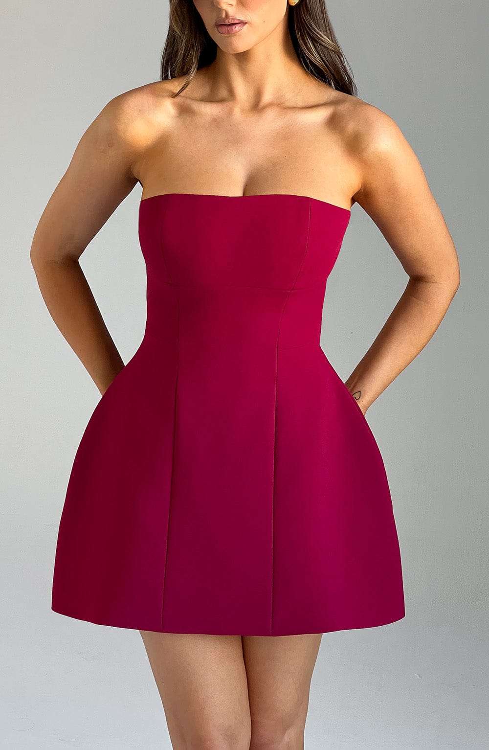 Asha Mini Dress - Wine M.T