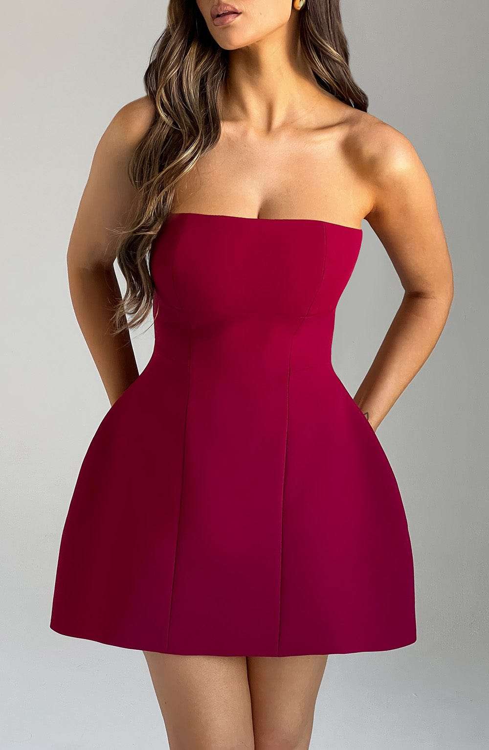 Asha Mini Dress - Wine M.T