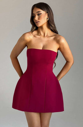 Asha Mini Dress - Wine M.T