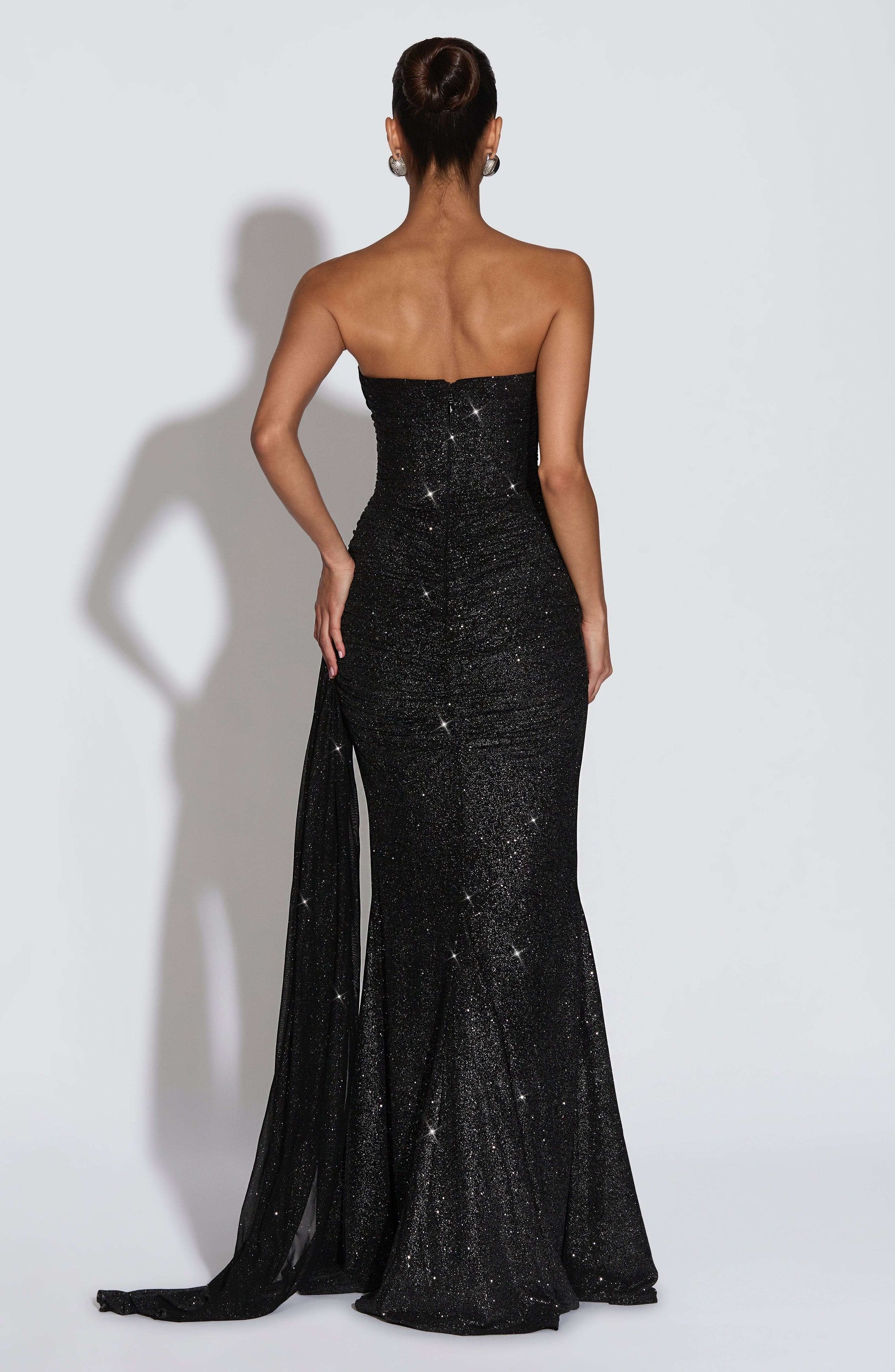 Ashika Maxi Dress - Black Sparkle L.F