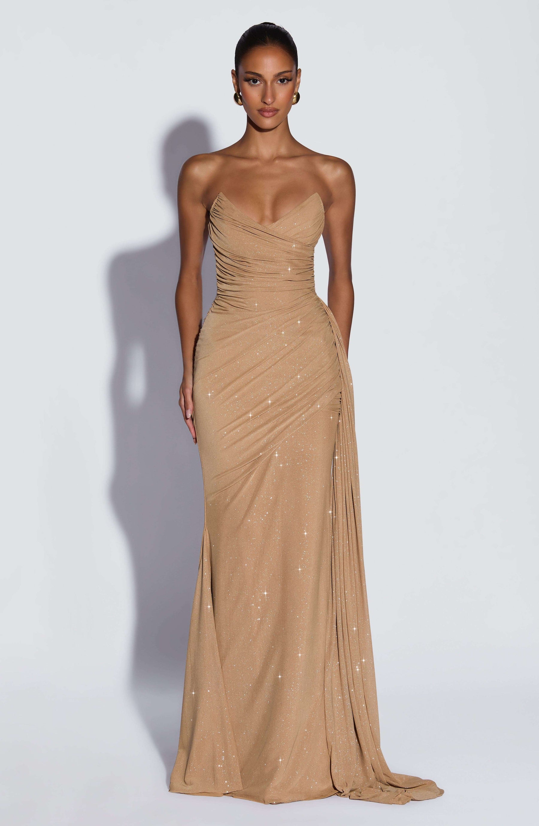 Ashika Maxi Dress - Gold Sparkle L.F