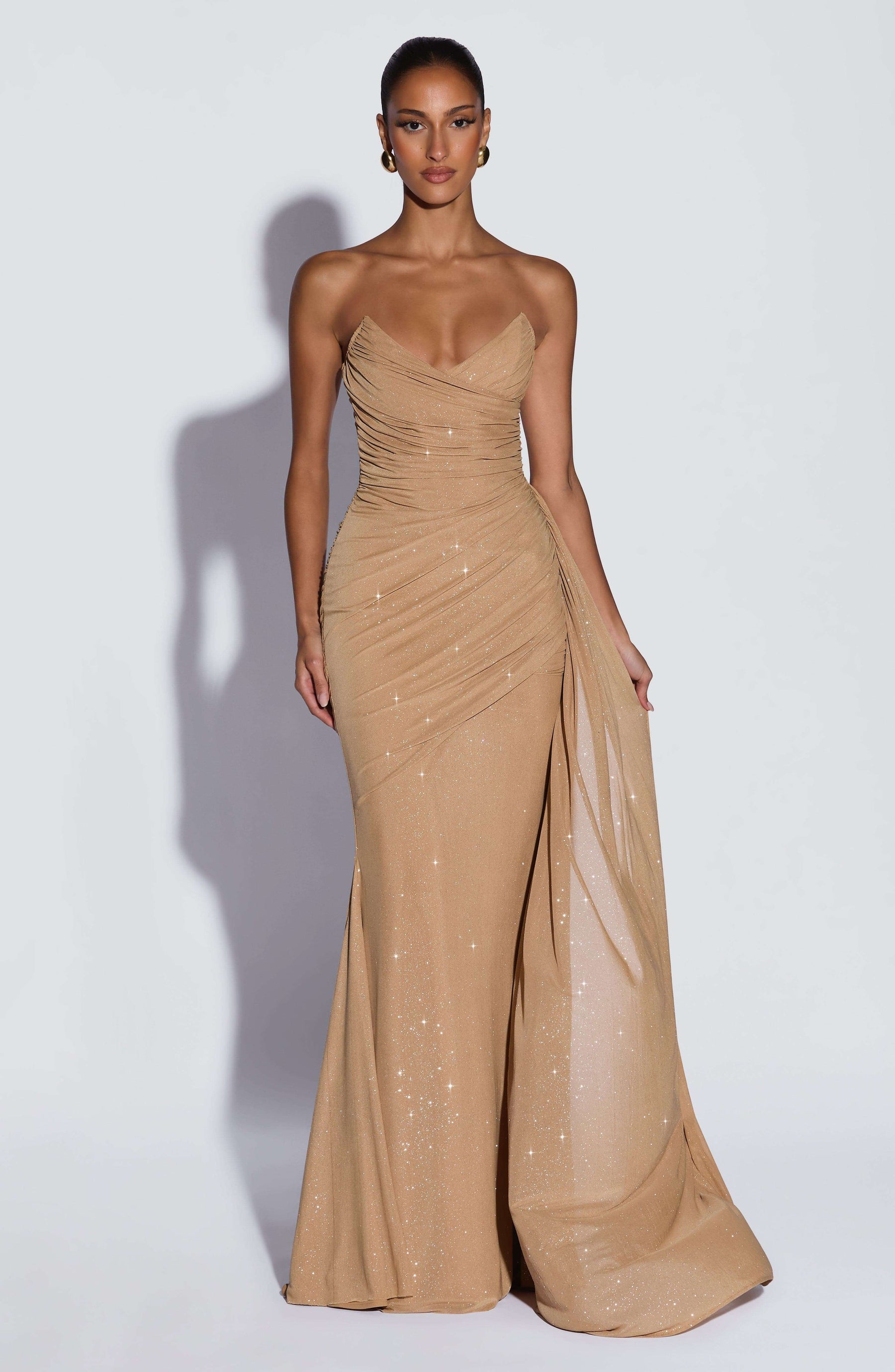 Ashika Maxi Dress - Gold Sparkle L.F