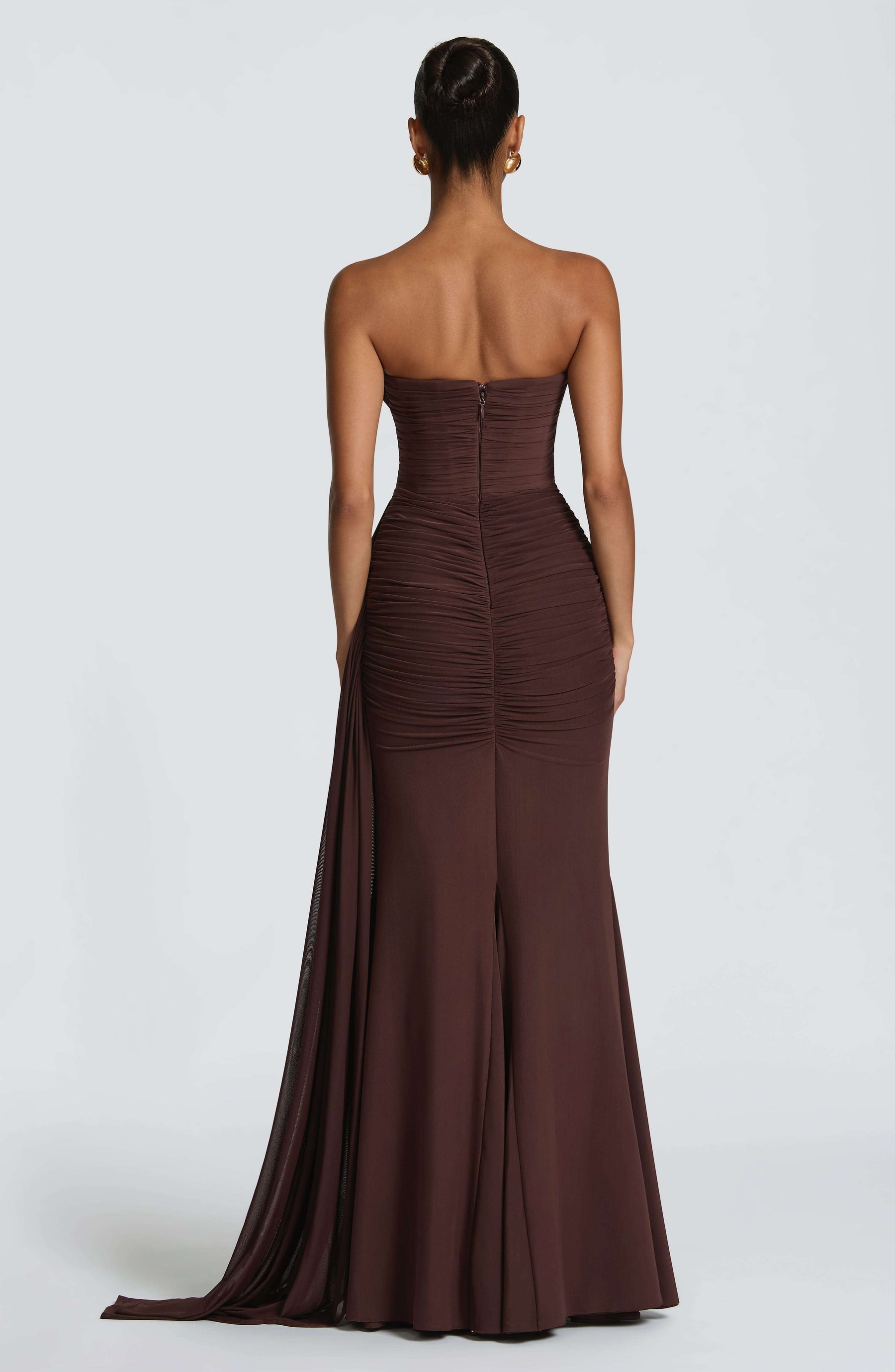 Ashika Maxi Dress - Plum Brown L.F