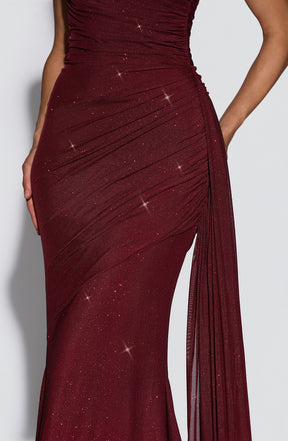 Ashika Maxi Dress - Wine Sparkle L.F