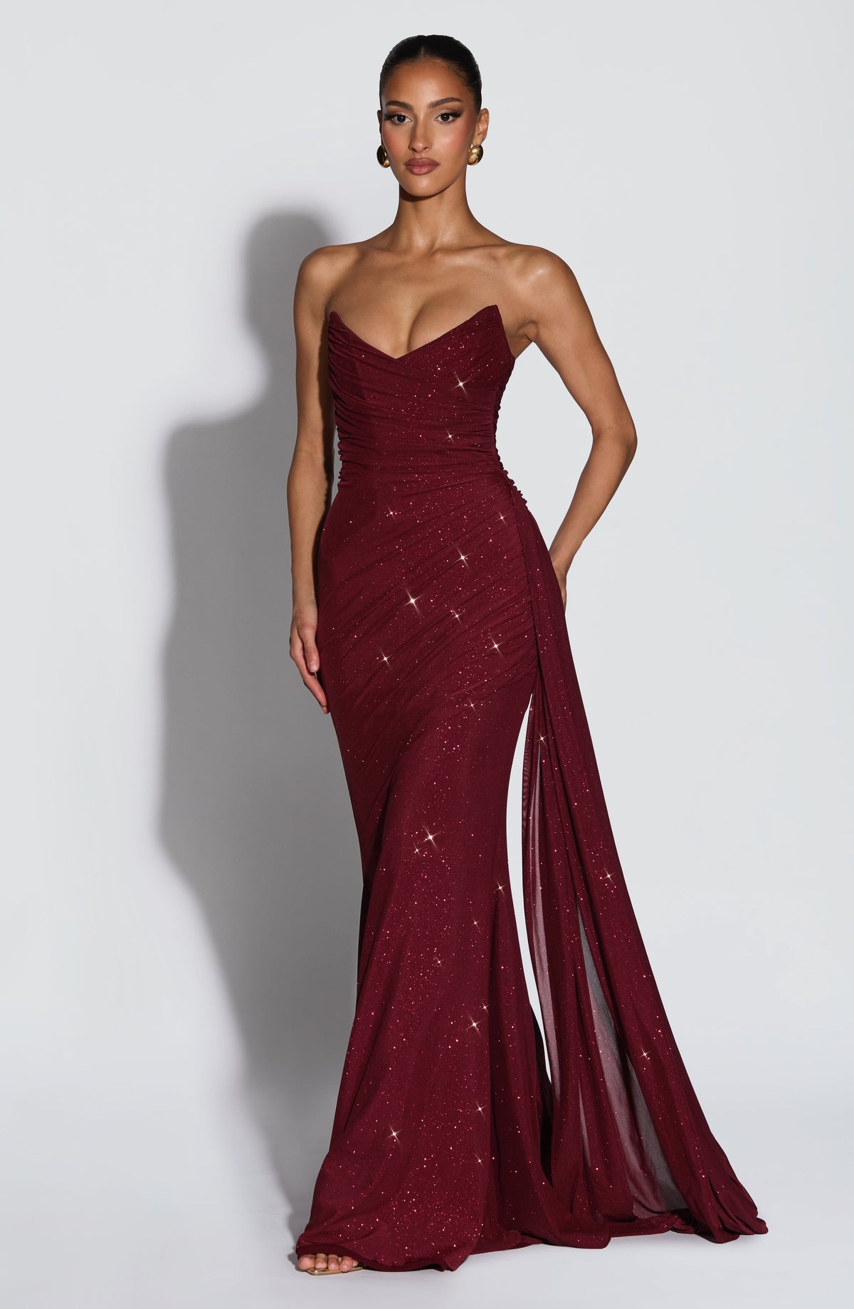Ashika Maxi Dress - Wine Sparkle L.F