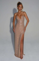Ashton Maxi Dress - Gold R.F