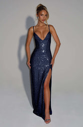 Ashton Maxi Dress - Navy R.F