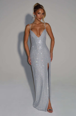 Ashton Maxi Dress - Silver R.F