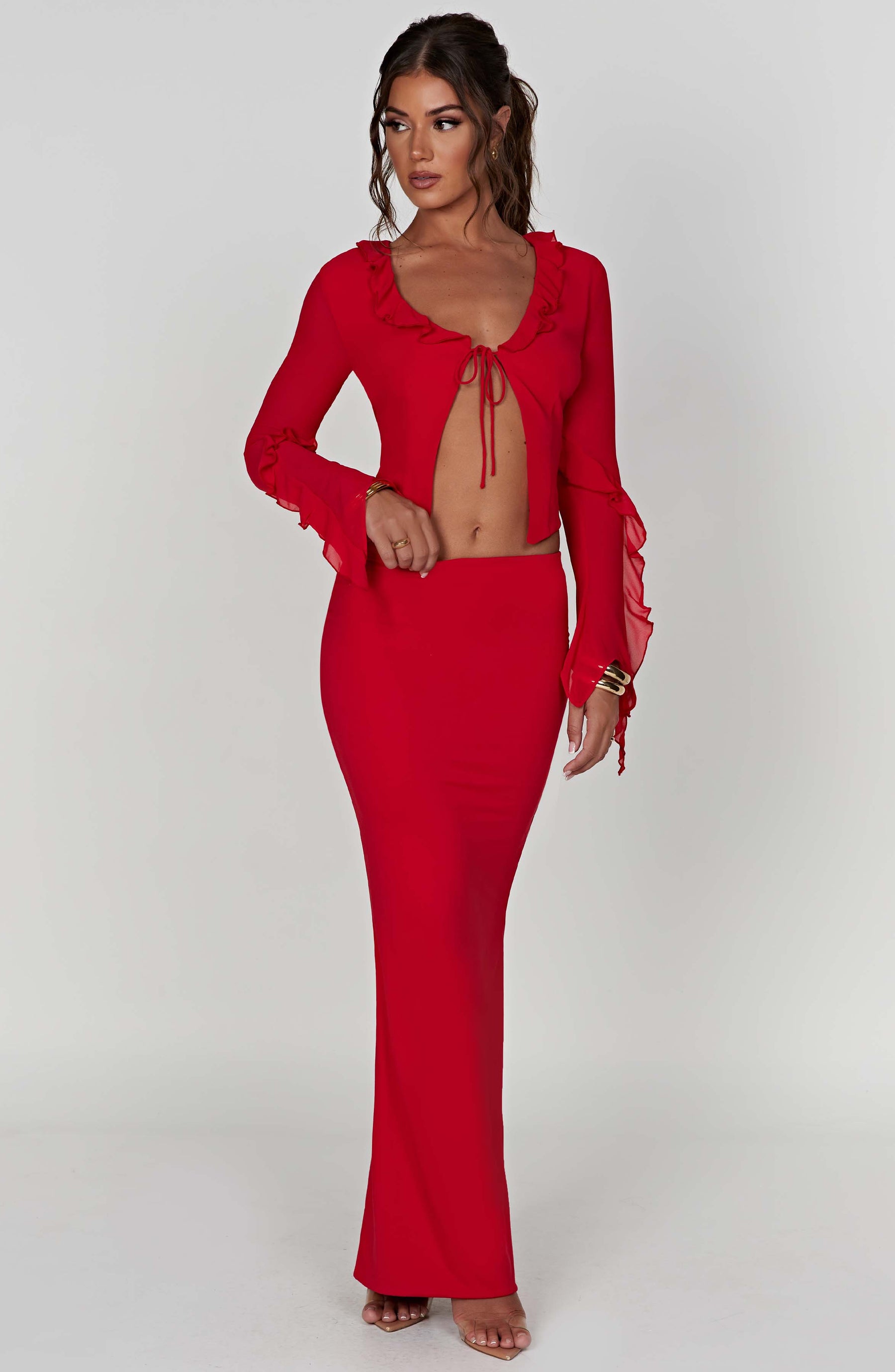 Astrid Maxi Skirt - Red L.F