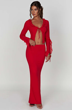 Astrid Maxi Skirt - Red L.F