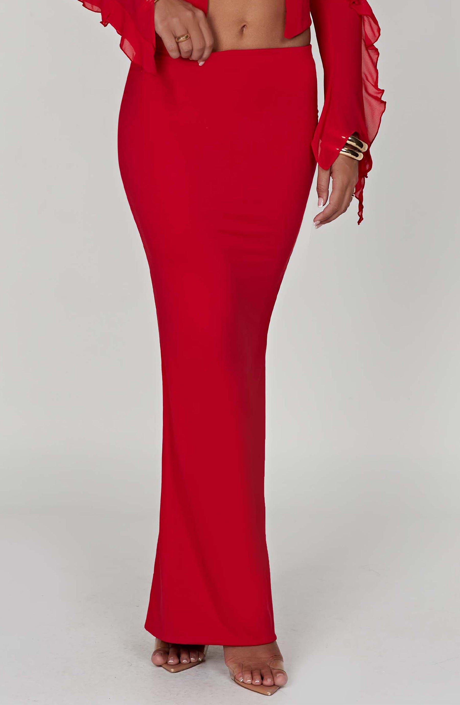 Astrid Maxi Skirt - Red L.F