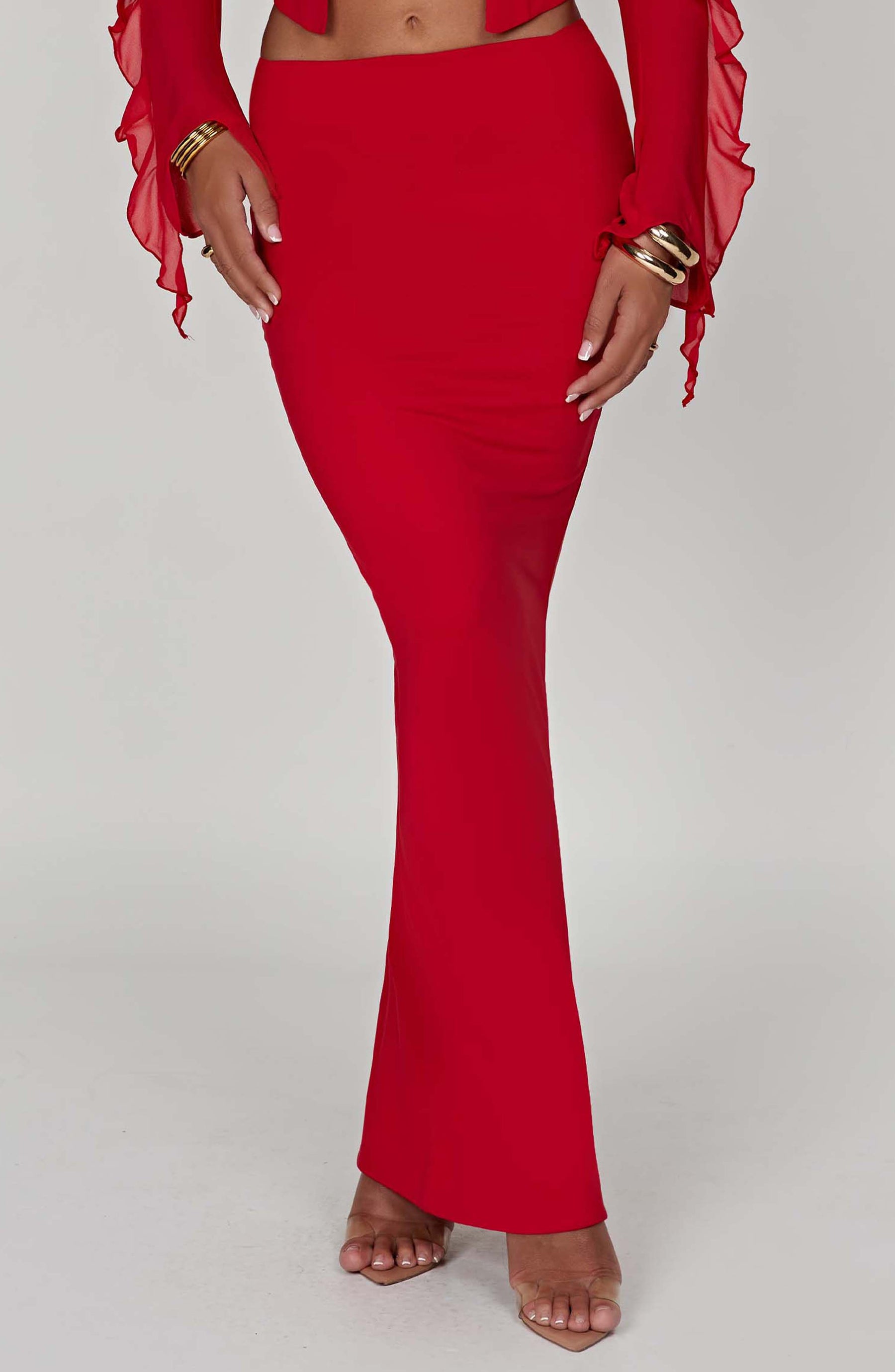 Astrid Maxi Skirt - Red L.F