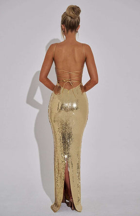 Atari Maxi Dress - Gold K.Y