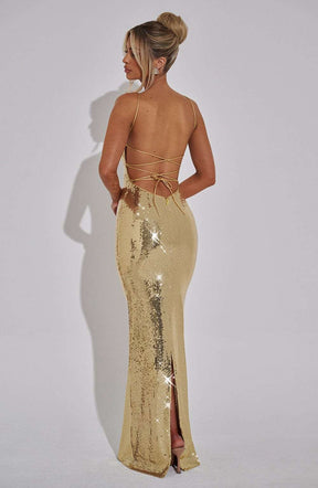 Atari Maxi Dress - Gold K.Y