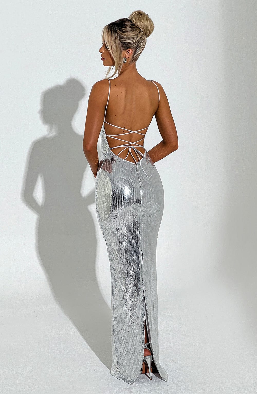 Atari Maxi Dress - Silver K.Y