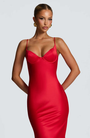 Athena Maxi Dress - Red M.T