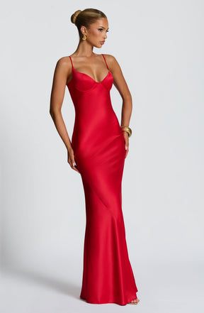 Athena Maxi Dress - Red M.T