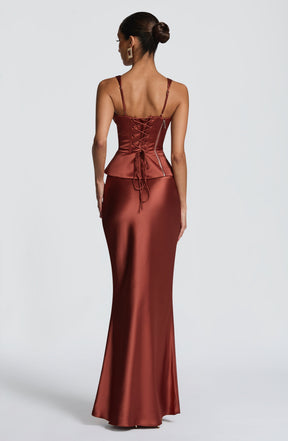 Atlanta Maxi Skirt - Rust M.T