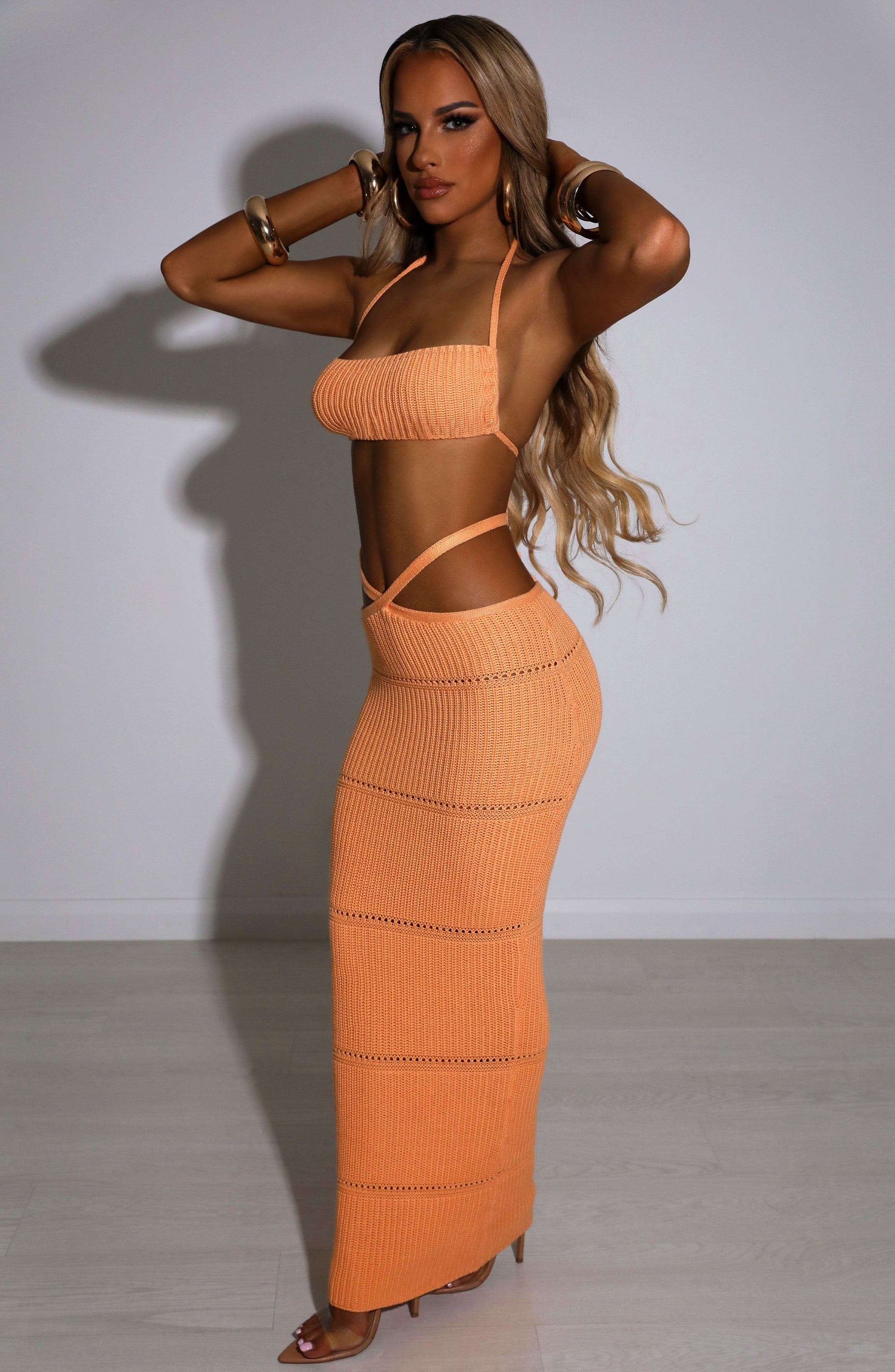 Aubery Maxi Skirt - Orange T.T