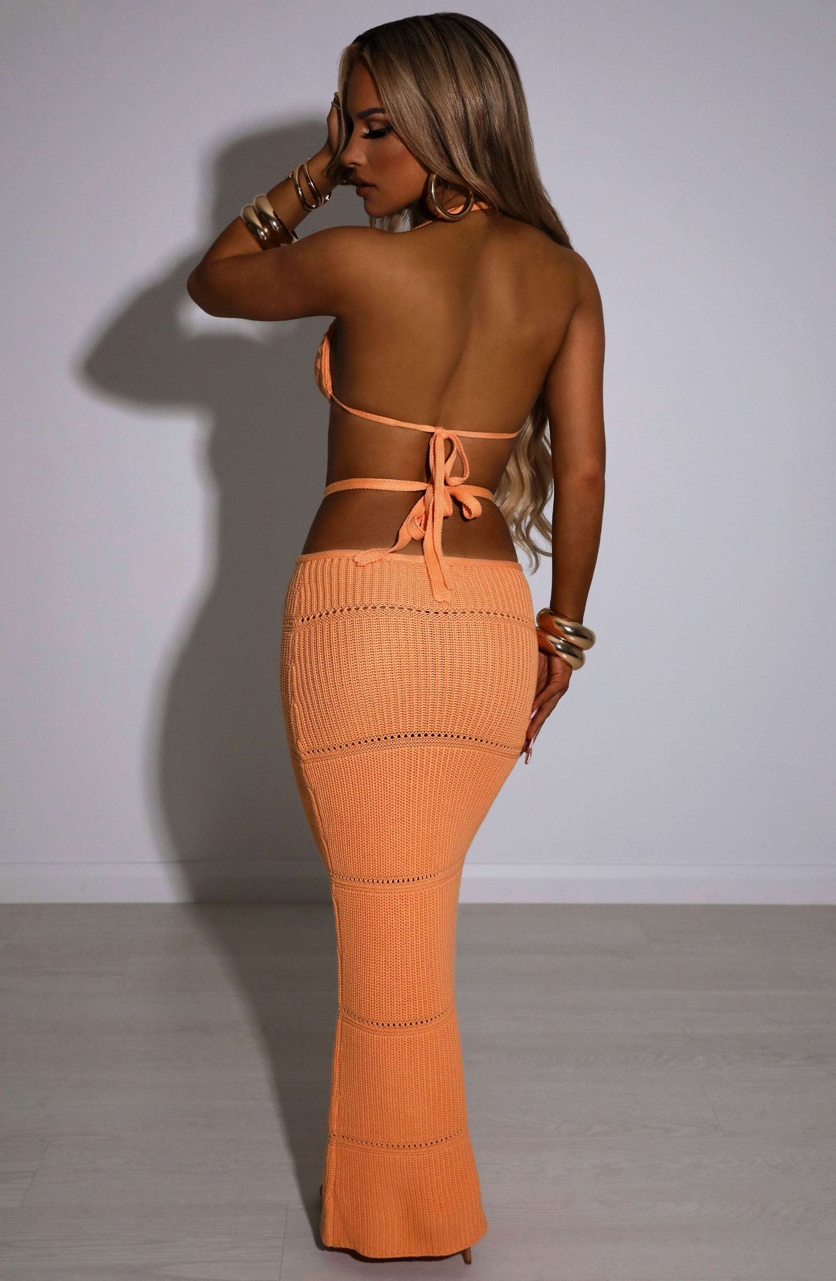 Aubery Maxi Skirt - Orange T.T