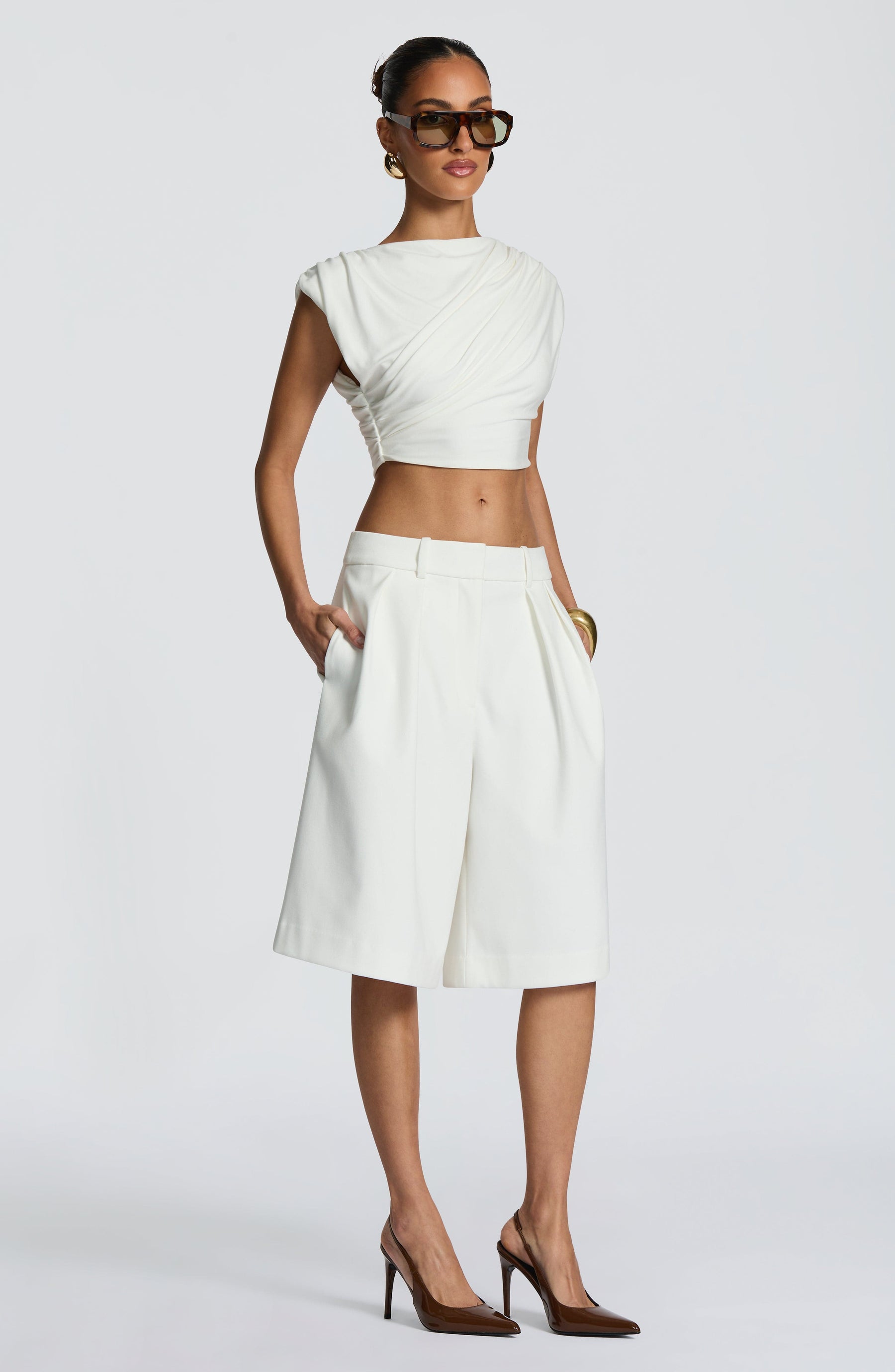 Ausra Bermuda Shorts - Ivory S.M