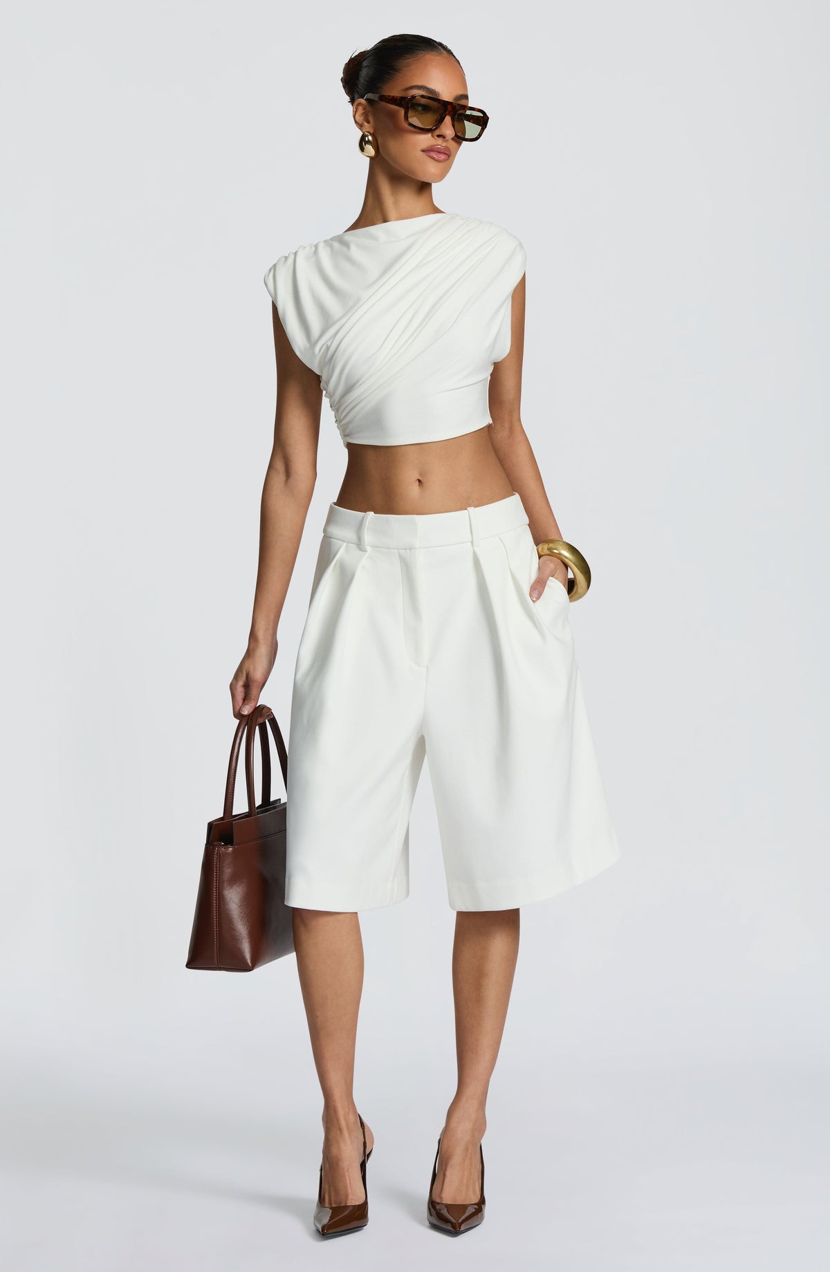 Ausra Bermuda Shorts - Ivory S.M