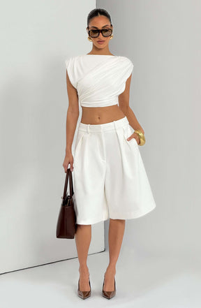 Ausra Bermuda Shorts - Ivory S.M