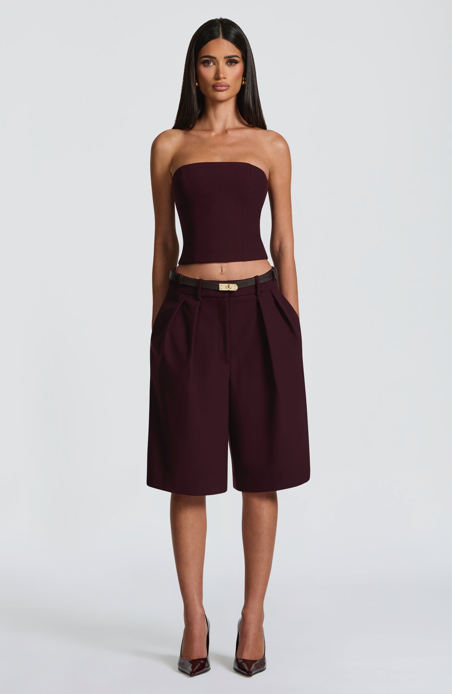 Ausra Bermuda Shorts - Plum S.M