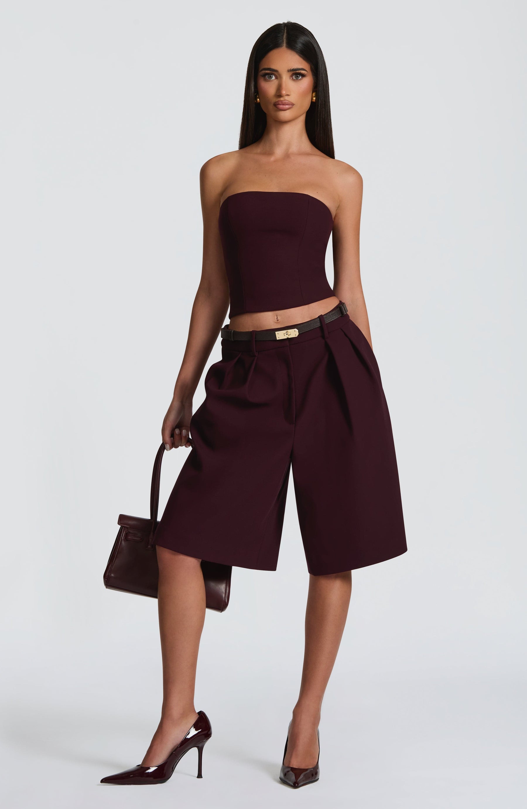 Ausra Bermuda Shorts - Plum S.M