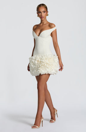 Aveta Mini Dress - Ivory R.F