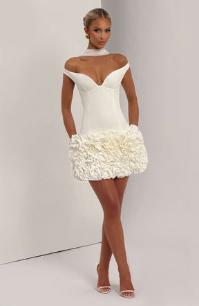 Aveta Mini Dress - Ivory R.F